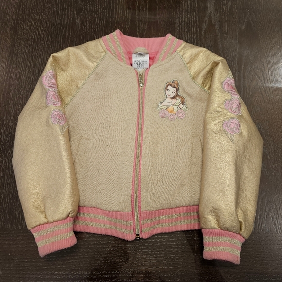 Disney Belle Bomber Jacket Girls Size 4 - Picture 1 of 8
